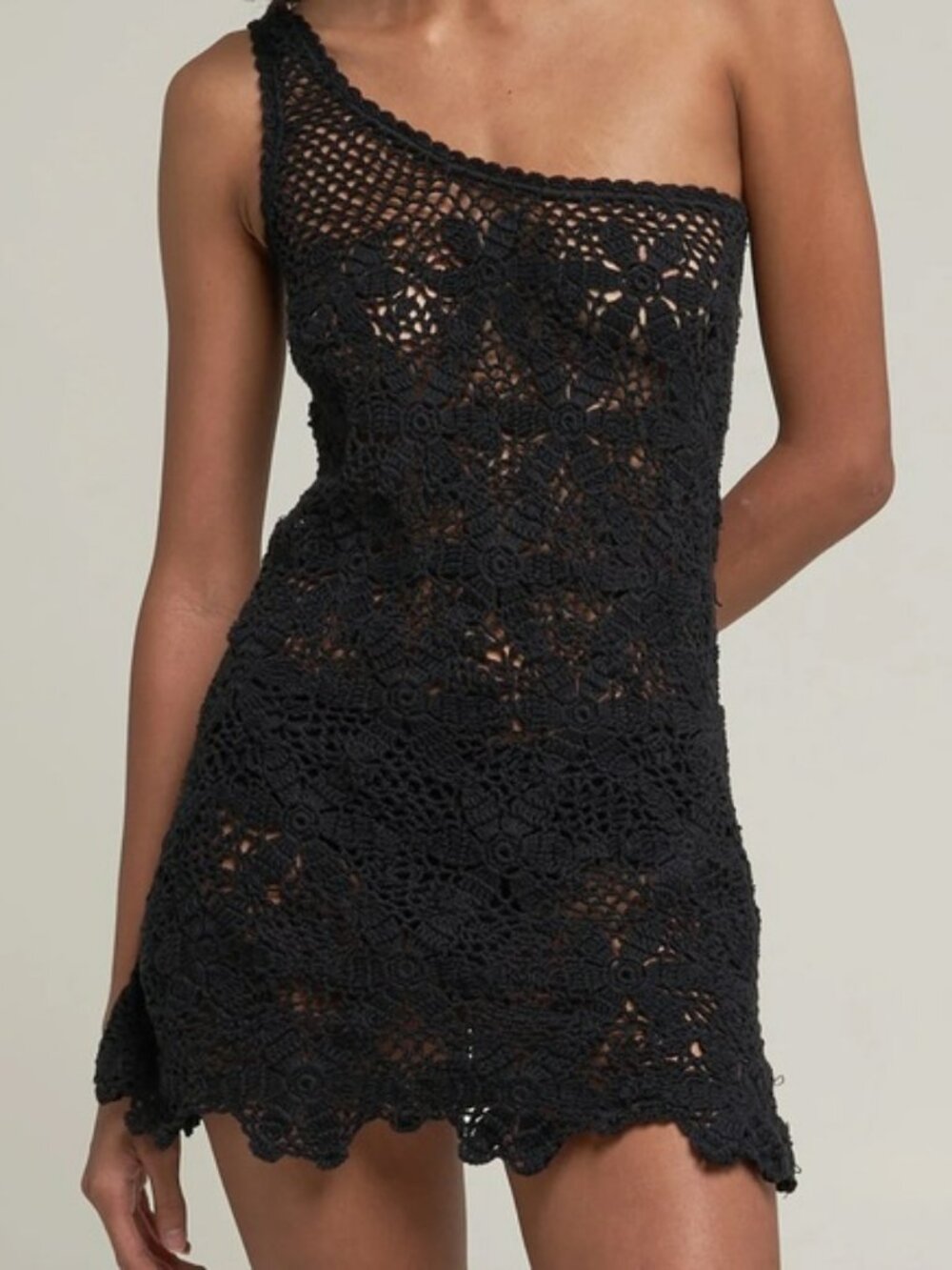 Akoia Swim Bahu Black Crochet Dress